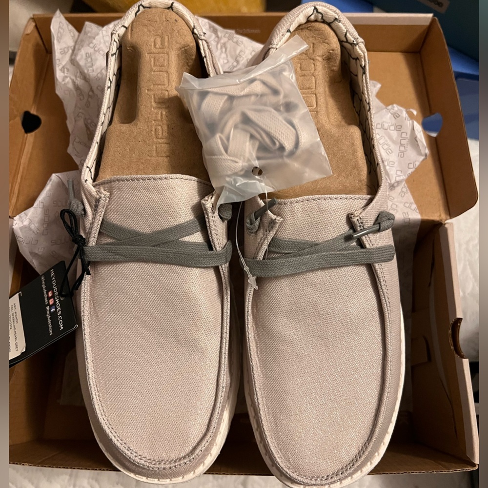 Women’s Hey Dude Wendy Sparkling Pearl Grey